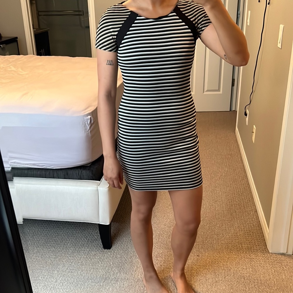 Striped stretchy minidress
